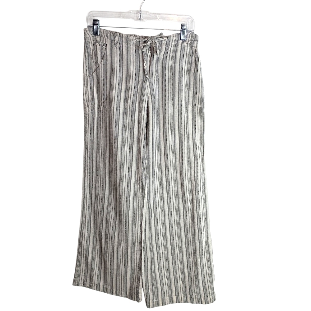 Just Living -Striped Wide-Leg Pants - Small